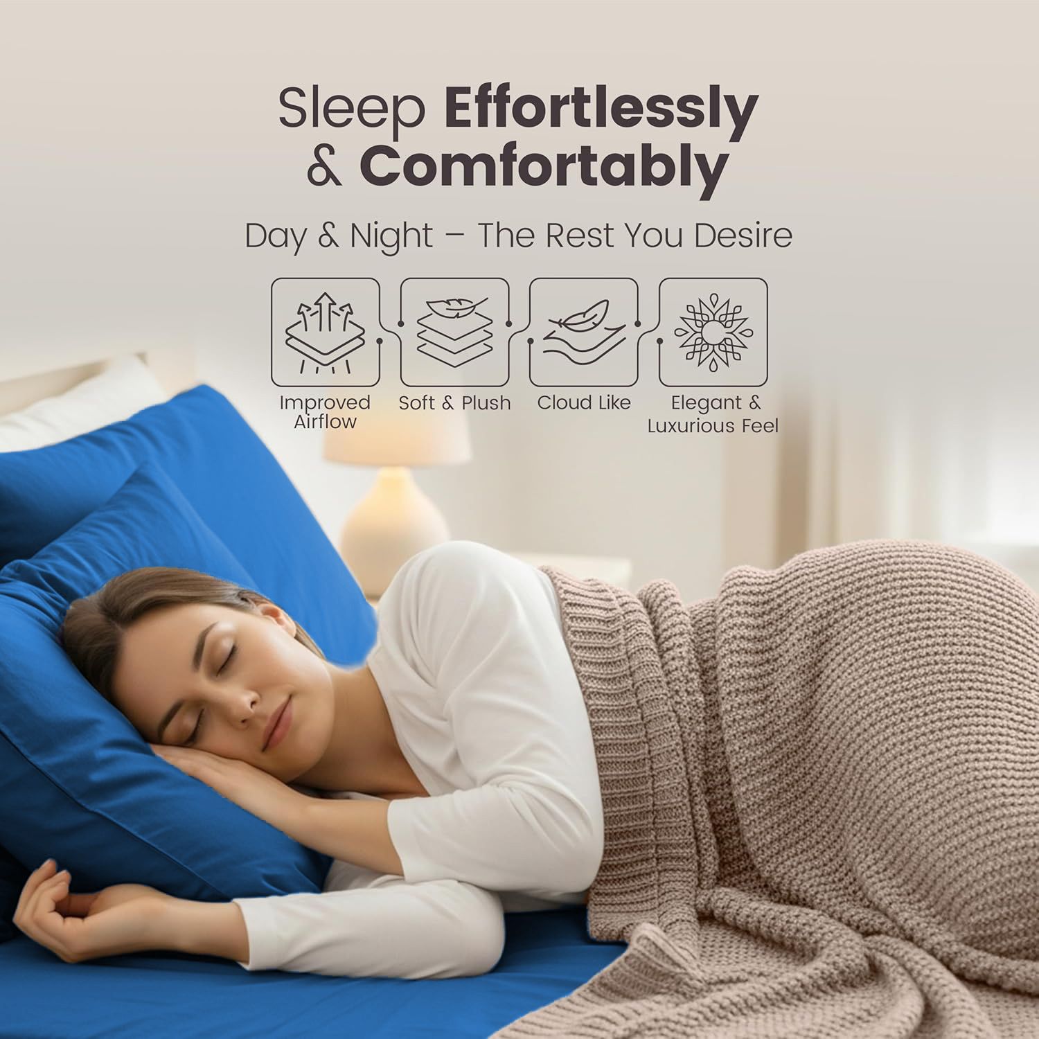 Hotel Quality Fitted Sheet - 1 Piece Fitted Sheet -Breathable Bedding - Wrinkle, Fade, Stain Resistant- 16inch/40cm Deep Pocket Fitted Bed — image 4