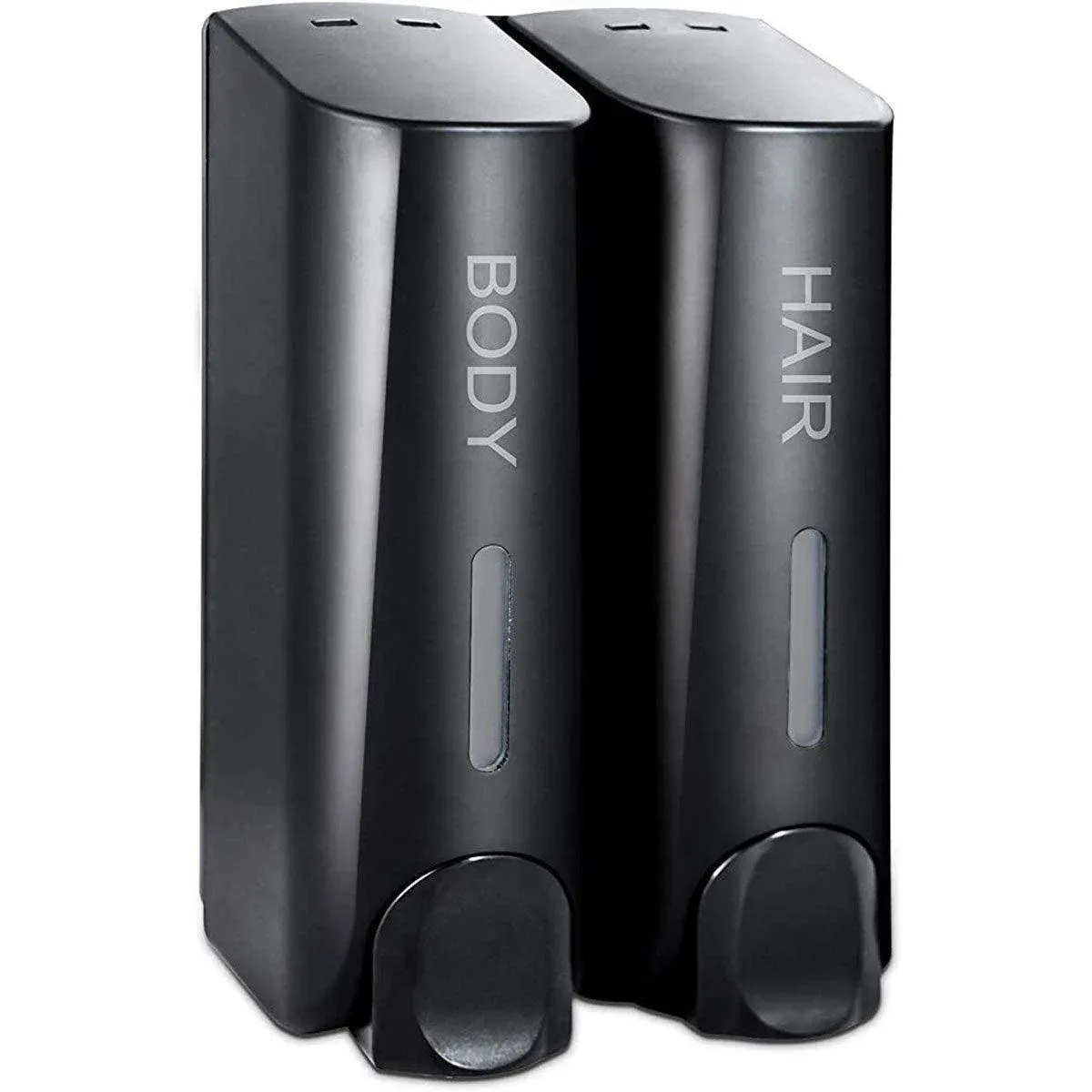 Hotel Wall Mounted Soap Dispenser Bathroom Shampoo Shower Gel Hand Soap Box - Black-Double