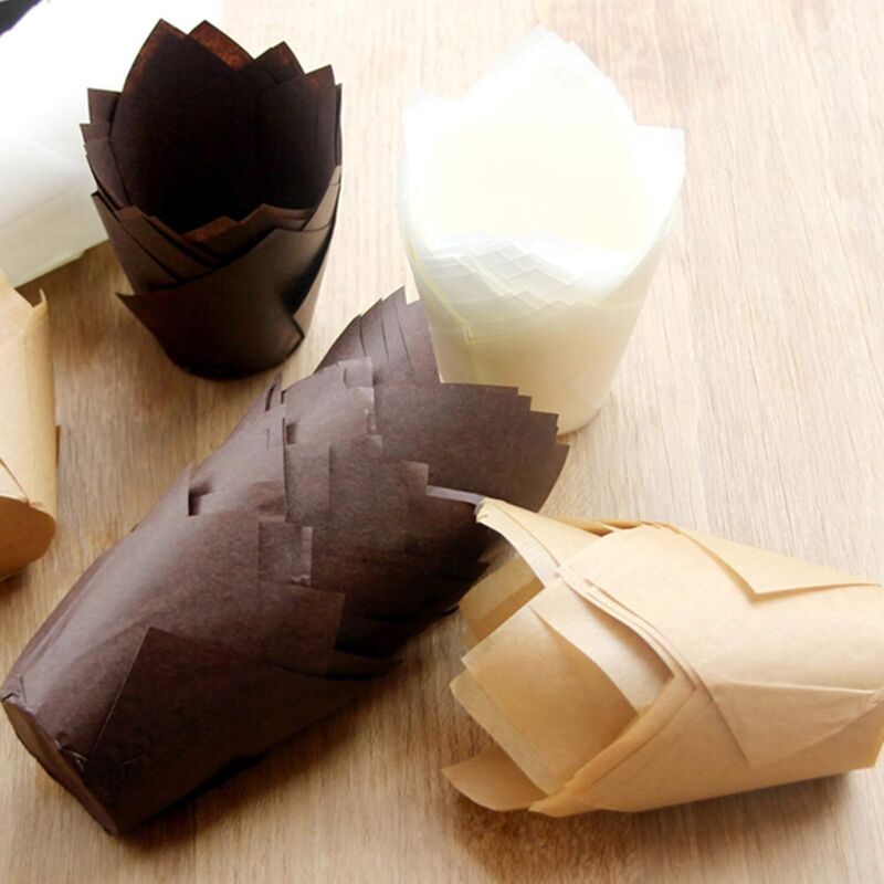 150 pcs Baking Paper Muffin Cups Tulip Baking Paper Cups Cupcakes And Muffins For Wedding Party Birthday 5Cm — image 2