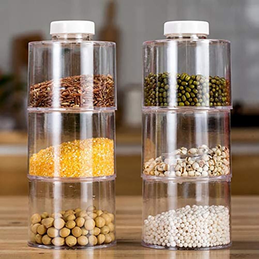 6PCS Spice Storage Boxes Stackable Spice Tower Racks Transparent Seasoning Cans Kitchen Tools โ image 6