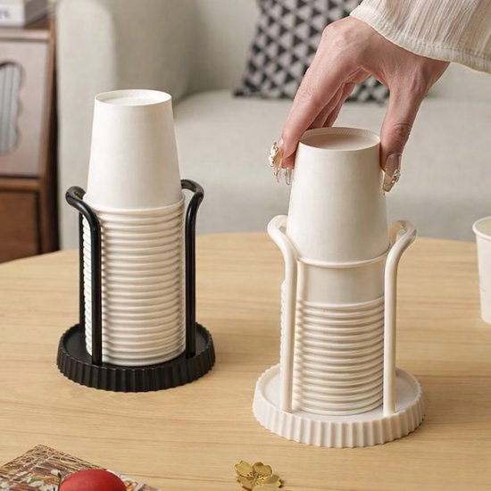 Disposable cup holder for paper cups - practical cup holder - paper cup dispenser for the desk - cup dispenser - Multifunctional paper cup holder - set of two — image 2
