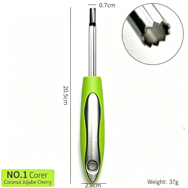 Stainless Steel Apple Corer and Fruit Cutter Tool, Manual Apple Slicer and Seed Remover — image 2