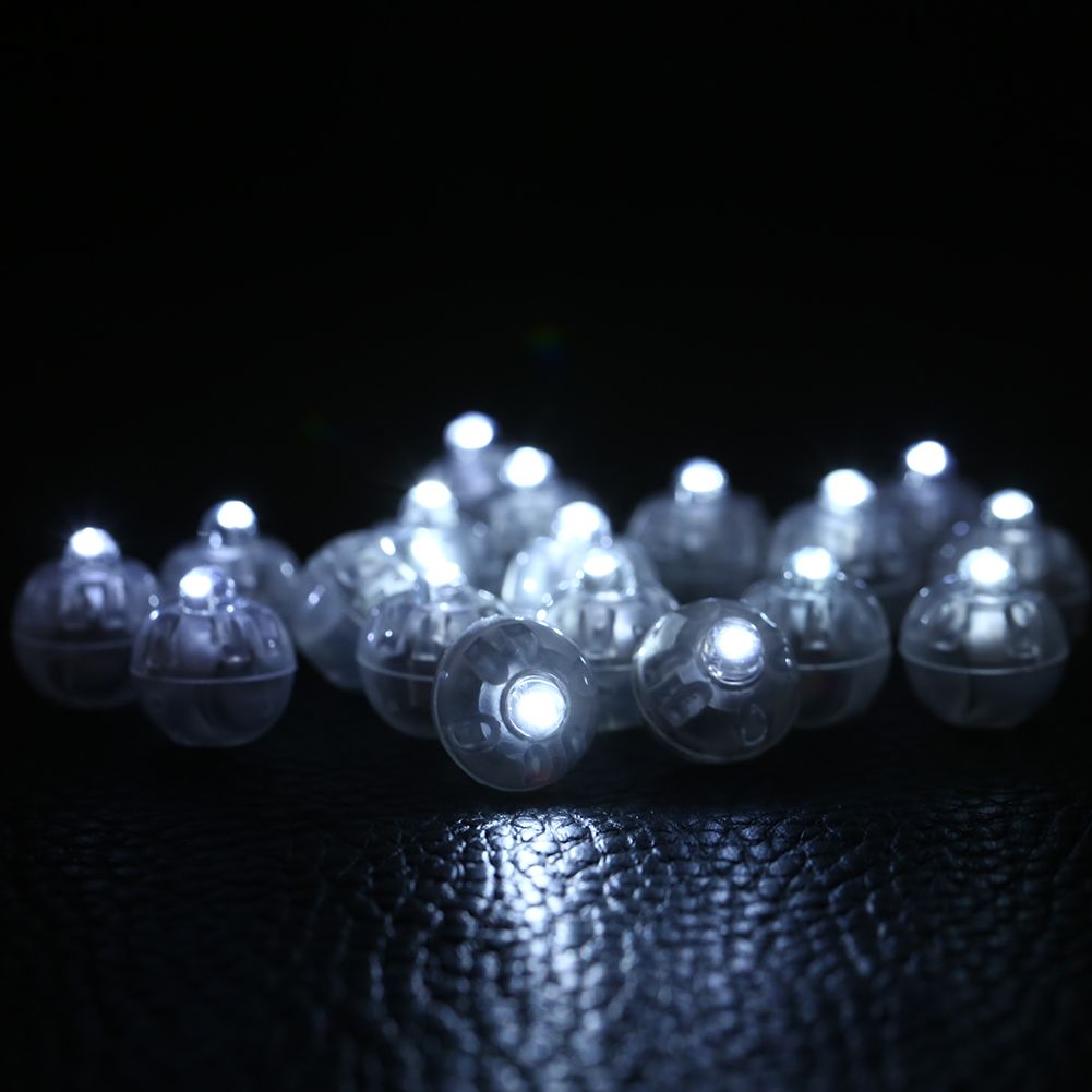 100Pcs/lot Round Flash Ball Lamps Balloon Lights Home Christmas Wedding Party Decor White — image 4