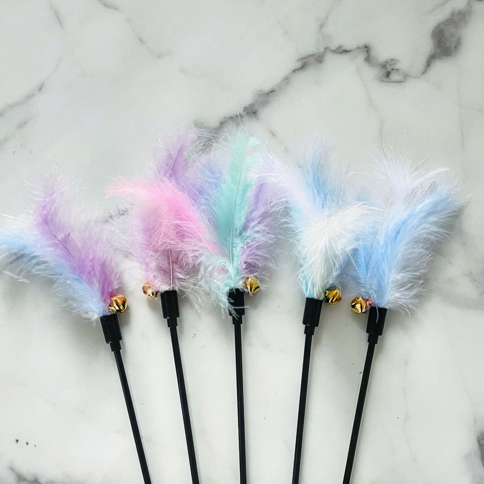 Cat Feather Toy PVC 50cm Macaron Turkey 50cm (including colorful feathers) โ image 4