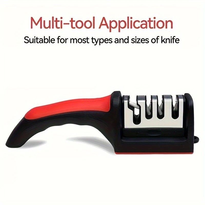 Four - stage Professional Knife Sharpener - High - precision Sharpening Stones (Diamond and Ceramic Sharpening Stones), with Anti - slip Handle - Easy to Use — image 4
