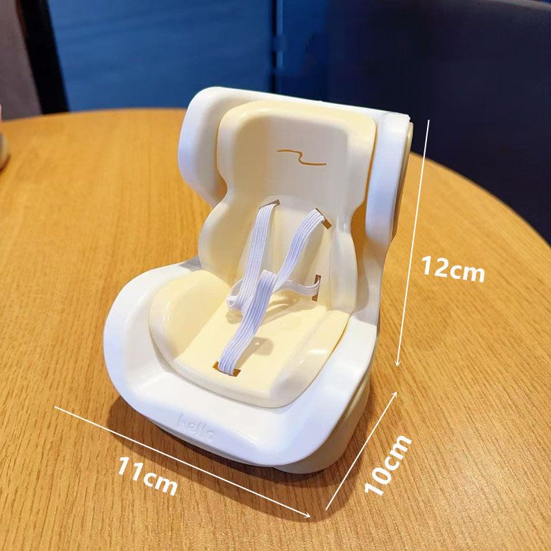 Gray Mini Doll Safety Seat with Magnetic Base, Car Dashboard Plush Toy Holder Decoration โ image 6
