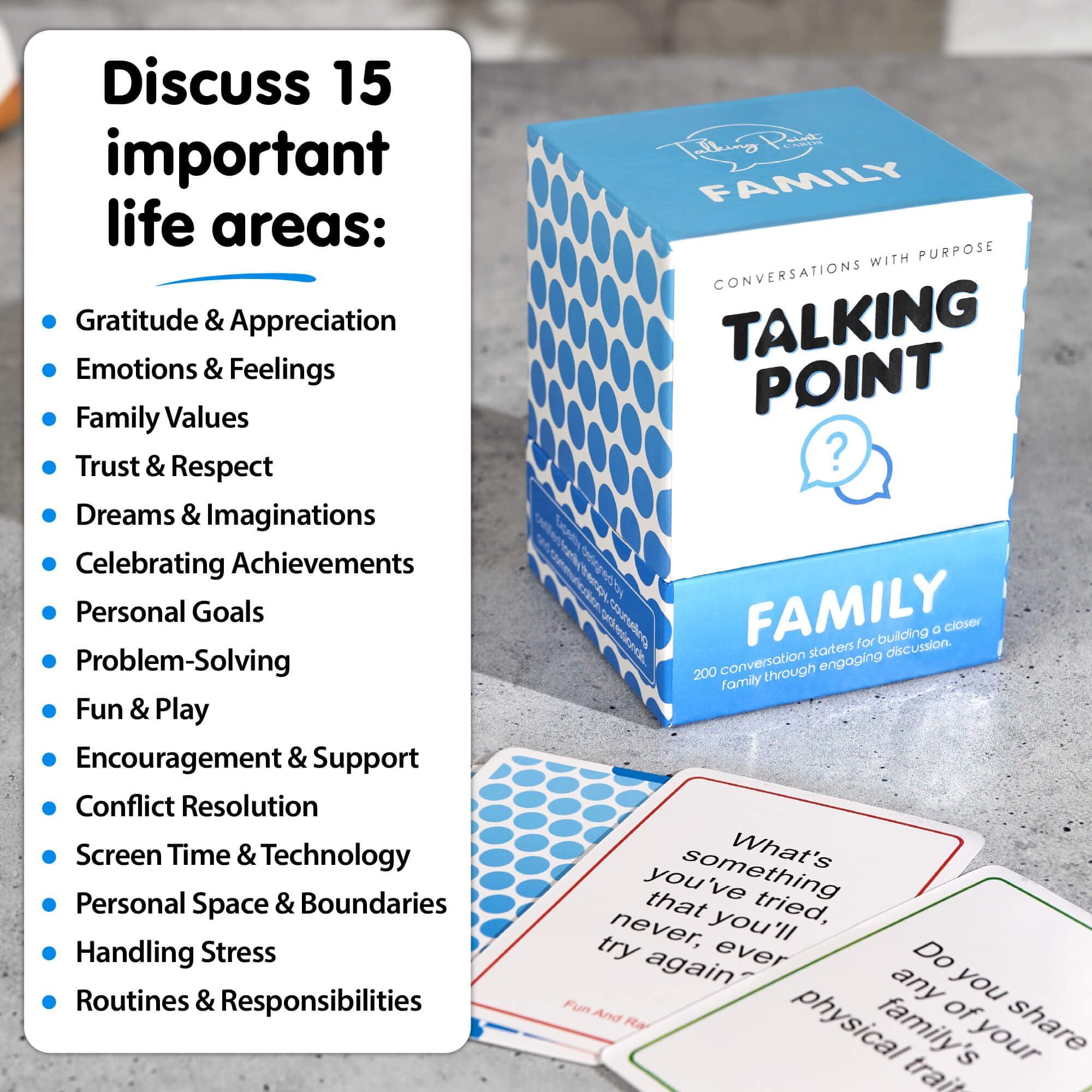 200 Family Conversation Cards - Put Down The Phones Connect with Family - Get to Know Each Other Better with Meaningful Talk — image 3