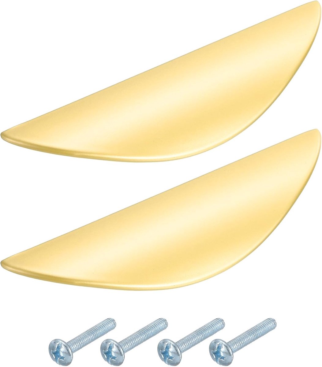 pieces - cabinet handles - door handle - half-moon cabinet handle - hole spacing 64 mm - drawer handles - concealed zinc alloy handles - zinc alloy cabinet