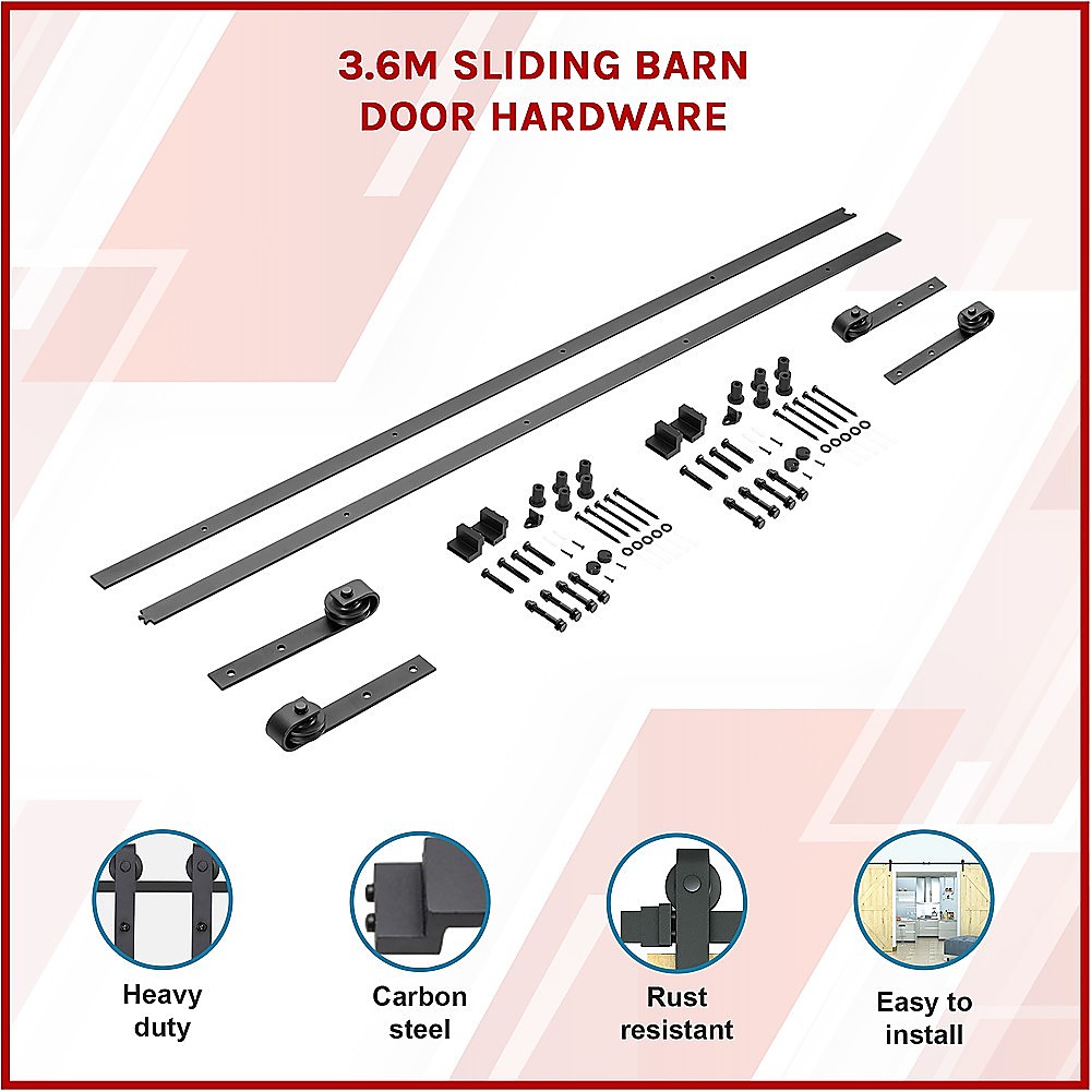 3.6m Sliding Barn Door Hardware — image 3