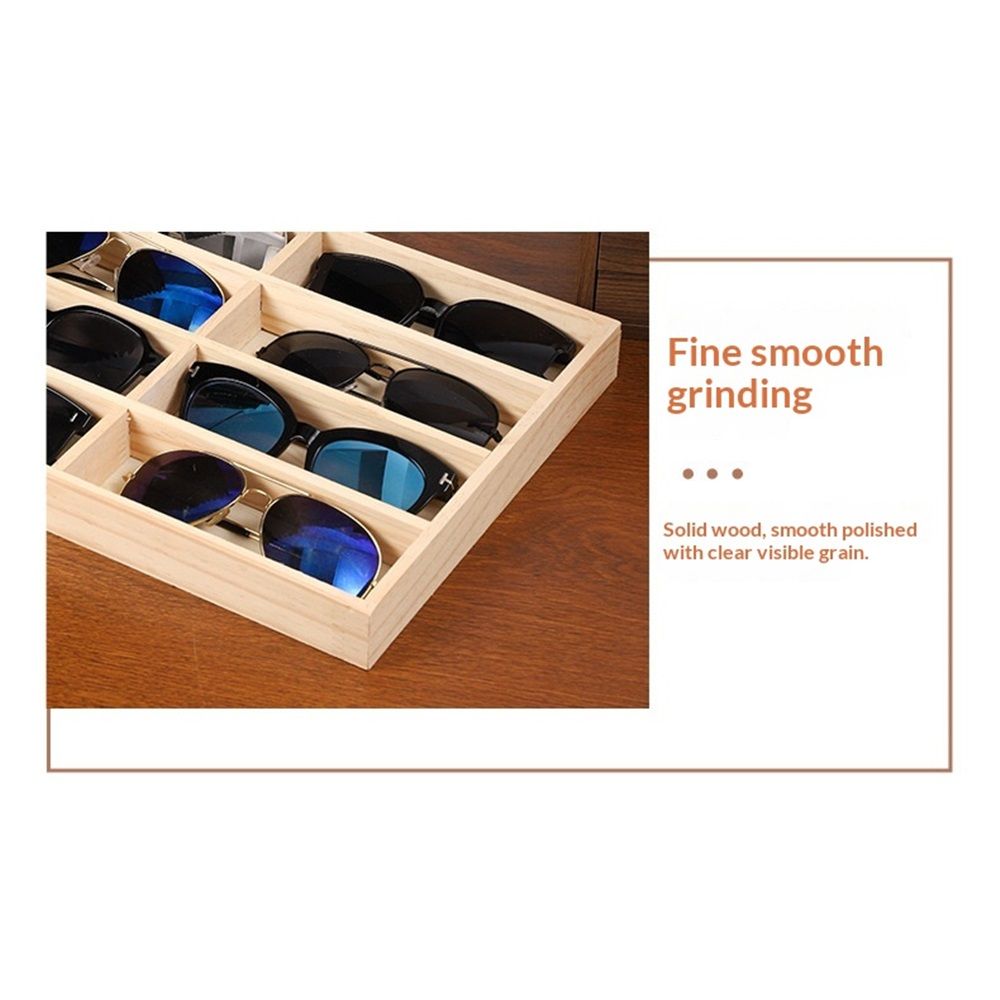 Sunglass Organizer,Glasses Organizer,8-Slot Sunglasses Tray for Drawer, Men's/Women's Sunglasses Box, Glasses Holder for Watch Stackable Eyeglass/Eyewear — image 3