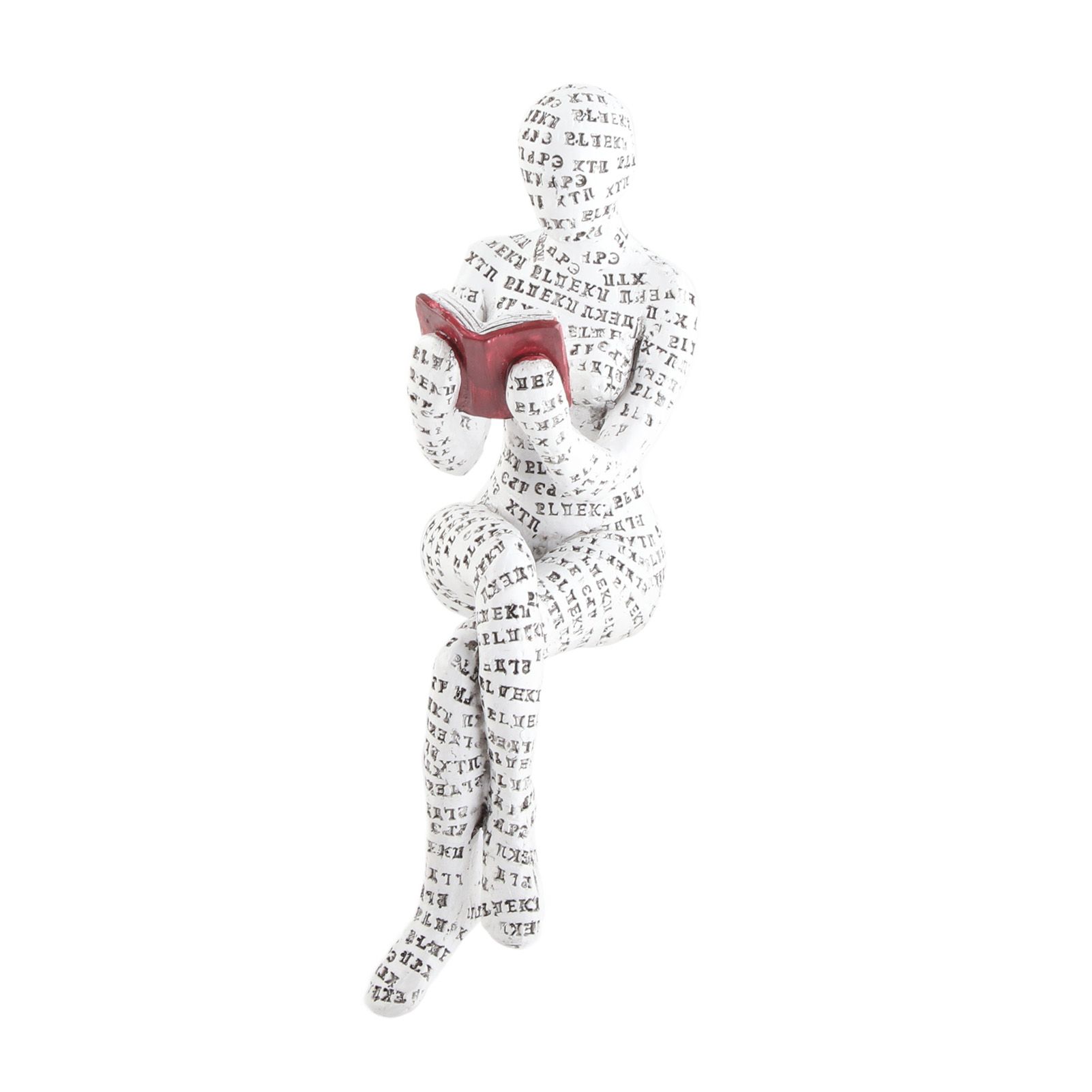 Resin Reading Woman Figurine Innovative Lady Reading Pulp Molding Bookshelf Ornaments for Home Decoration D — image 2