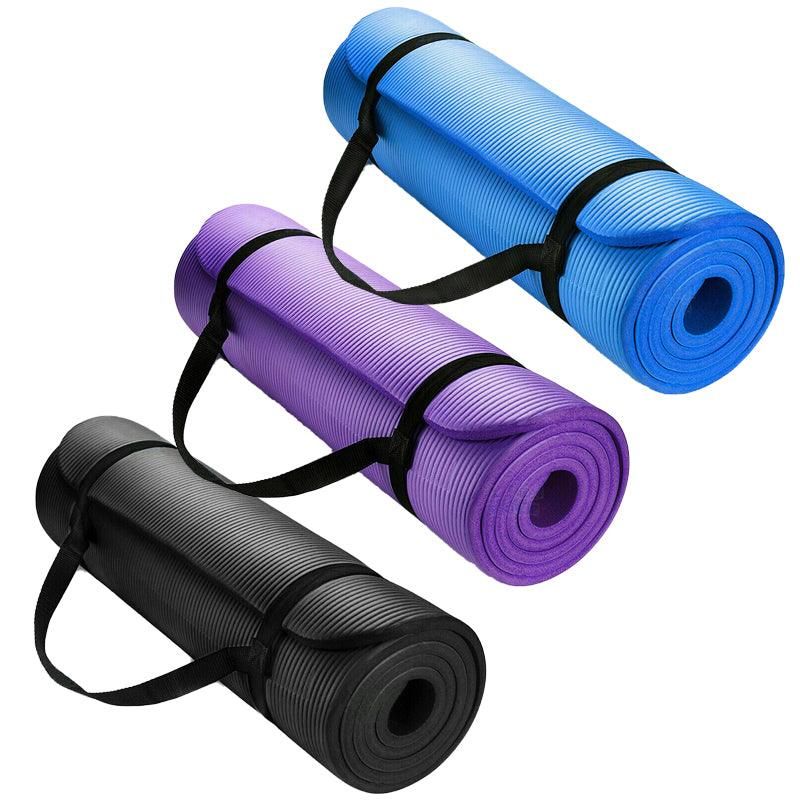 10MM Thick Durable NBR Yoga Mat for Gym and Pilates - Blue โ image 3