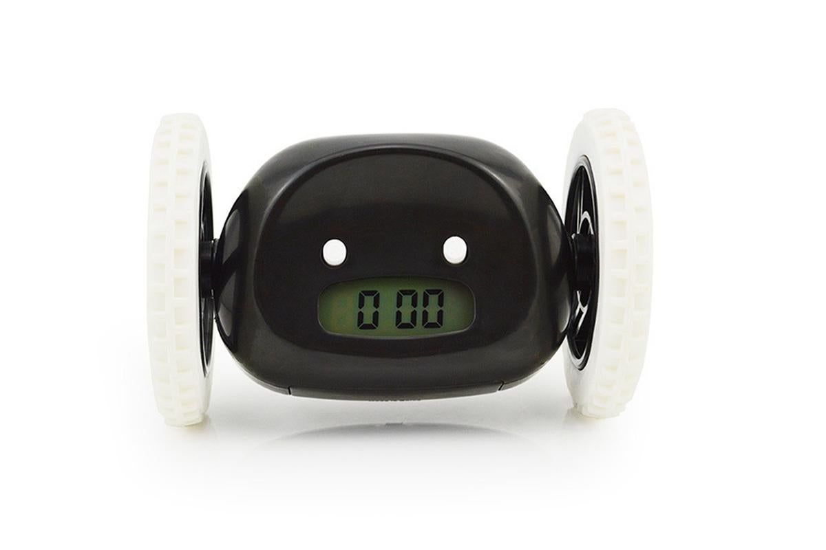 Rolling Loud Alarm Clock Runaway Bedside Mobile Clock for Deep Sleepers Home Decoration - White — image 4