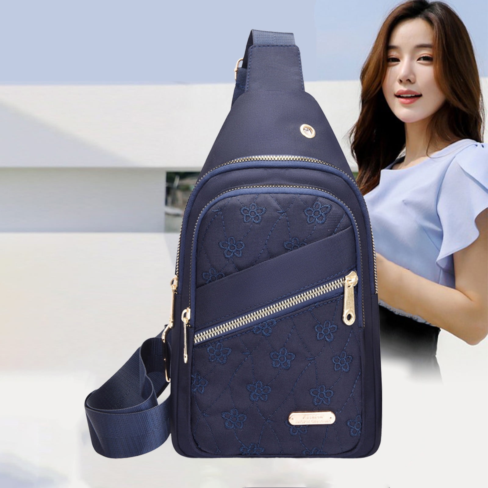 Sling Bag for Women, Crossbody Sling Backpack Small Sling Bag Multipurpose Crossbody Shoulder Bag Travel Hiking Backpack, Sling Bag for Men #5-Blue — image 4