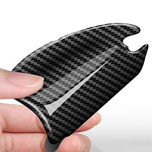 TPU Carbon Fiber Like Car Door Handle Cup Protective Sticker-8 PCS | Auto Door Paint Guard Car Door Cup Scratch Protection Films Universal Door โ image 3