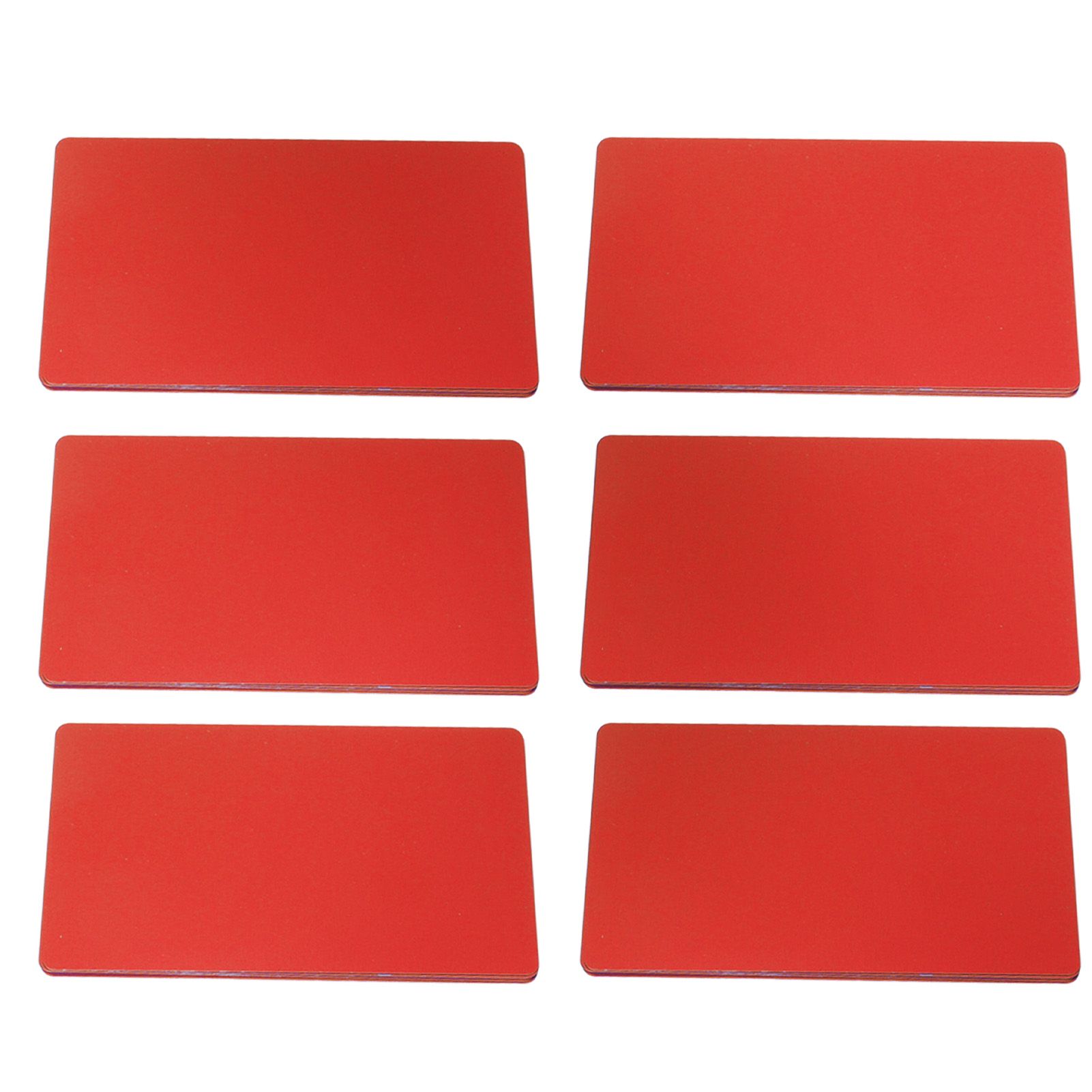 50PCS Business Name Card Laser Engraving Waterproof and Wear Resistant Aluminum Visiting Card for Company Red โ image 2