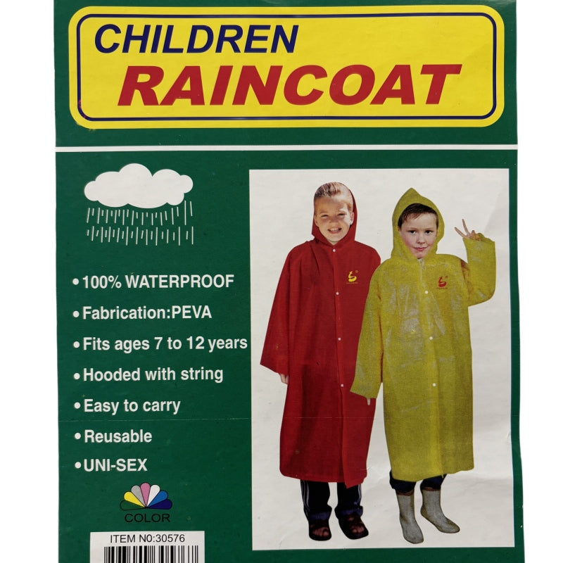 2 PCs of PEVA CHILDS' RAINCOATs fits 7~12years - 2x Blue โ image 2