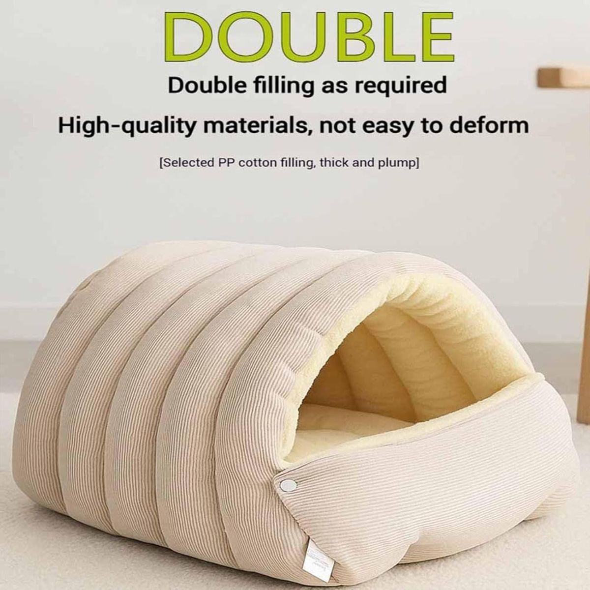 Cozy Monster Cat Bed, Cave Style Pet Bed, Cat Beds for Indoor Cats, Cat Cave Bed Cat Tent with Removable Cushion, Warm Cave Nest Sleeping Bed Puppy — image 6