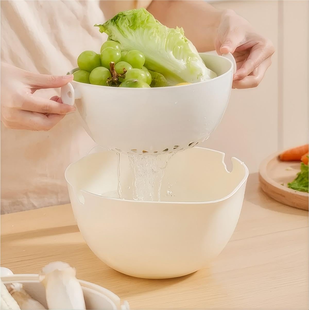 1 Piece White Sink Drain Strainer Food Fruit Vegetable Kitchen Sink Waste Filter — image 5