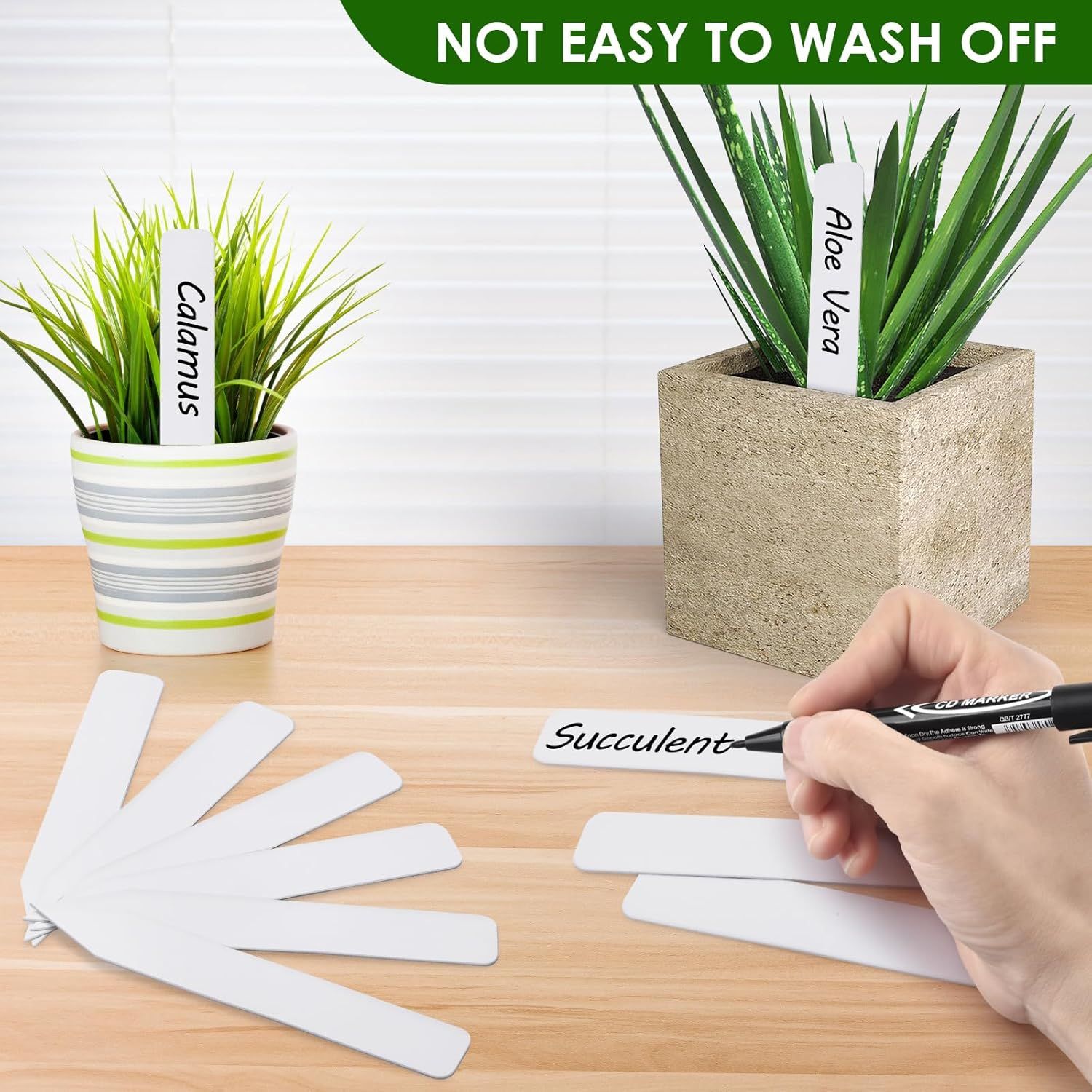 Plant Labels 120PCS, Outdoor Waterproo Garden Markers, Plastic Nursery Seed Plant Tags with Bonus a Permanent Marking Pen, Gardening Gits or Women Men… — image 2