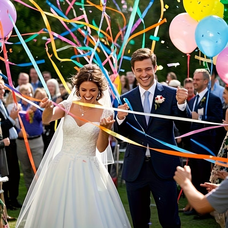 18-Color Paper Confetti Popper Handheld Streamers, Wedding, Graduation, Halloween, Indoor/Outdoor Decor, Lightweight, 18pcs Col โ image 4