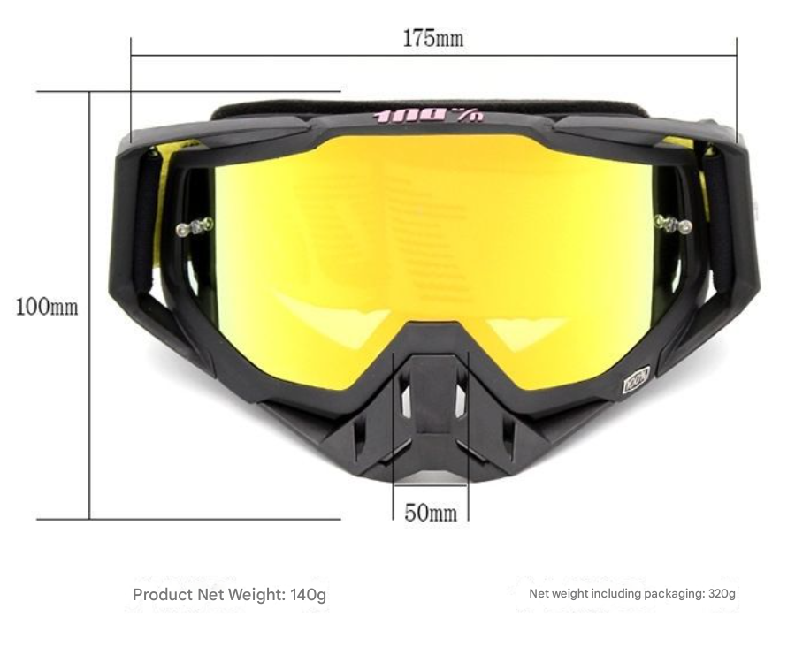 Grey Frame With Mercury Flakes Motocross Goggles - Durable Off-Road Motorcycle Riding Eye Protection with Lens โ image 2