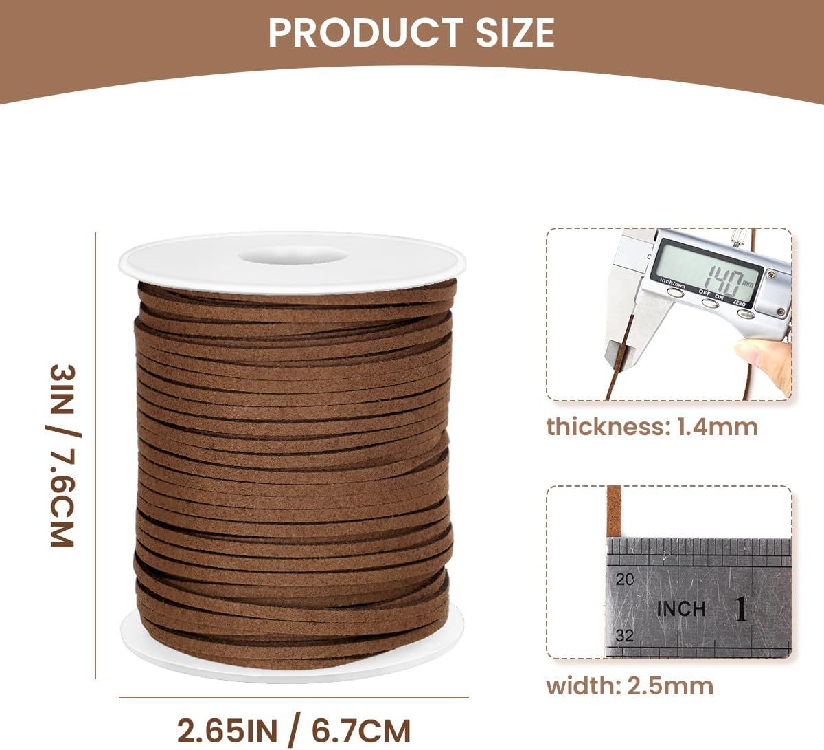 Suede Leather Cord for Jewellery Making, Soft Leather Lacing for Bracelets, Necklaces, Beading, Craft Projects and Handmade Accessories โ image 2