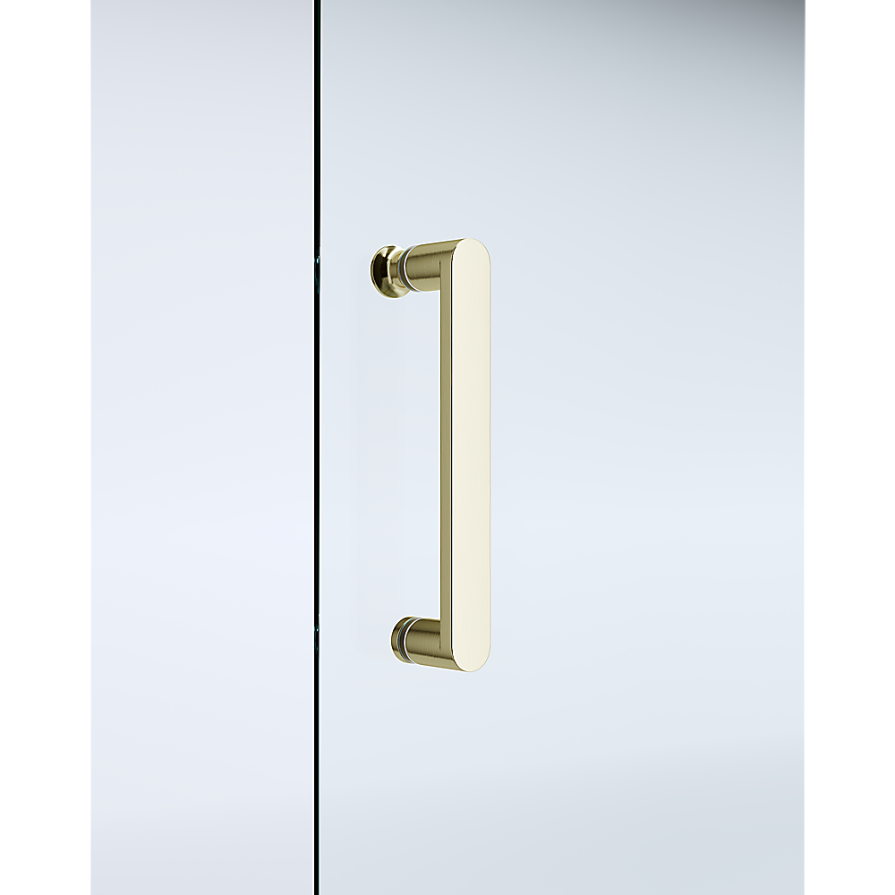 Adjustable 1100x1000mm Double Sliding Door Glass Shower Screen in Gold โ image 4