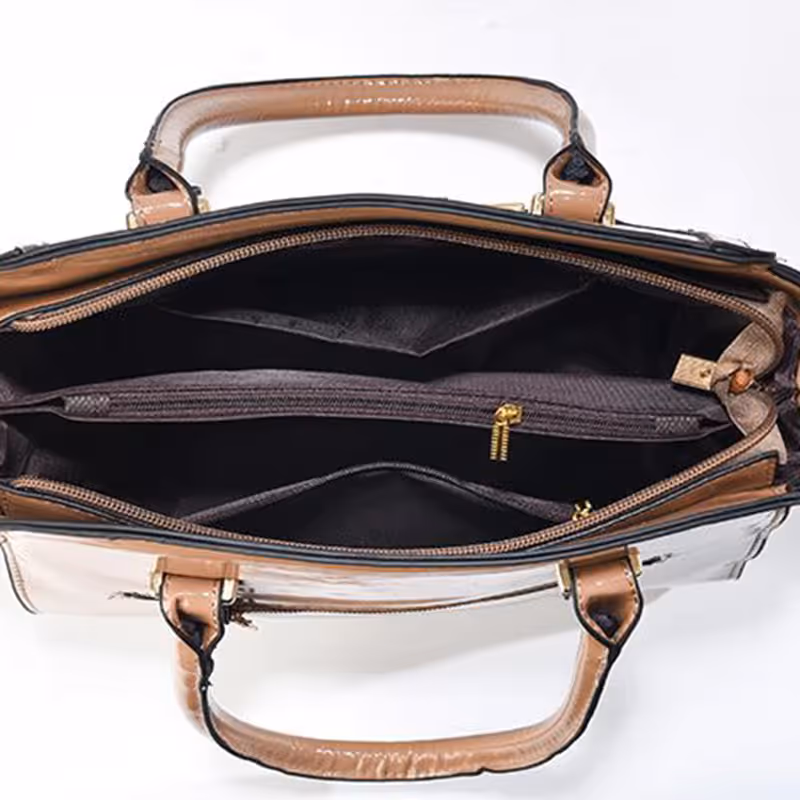 Khaki Women's Handbag Set - Large Capacity 2 Piece Shoulder Bag with Matching Wallet — image 2