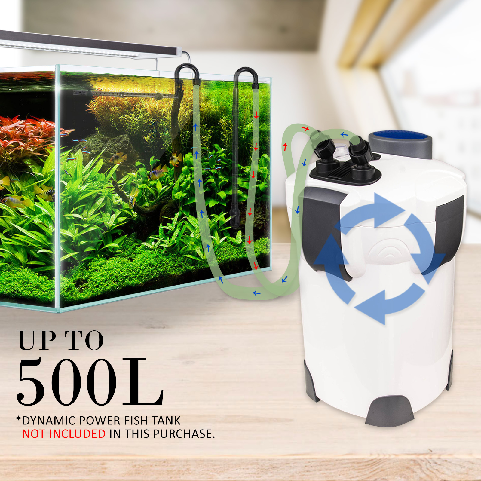 Aquarium UV Light External Canister Filter 2000L/H + Media Kit — image 4
