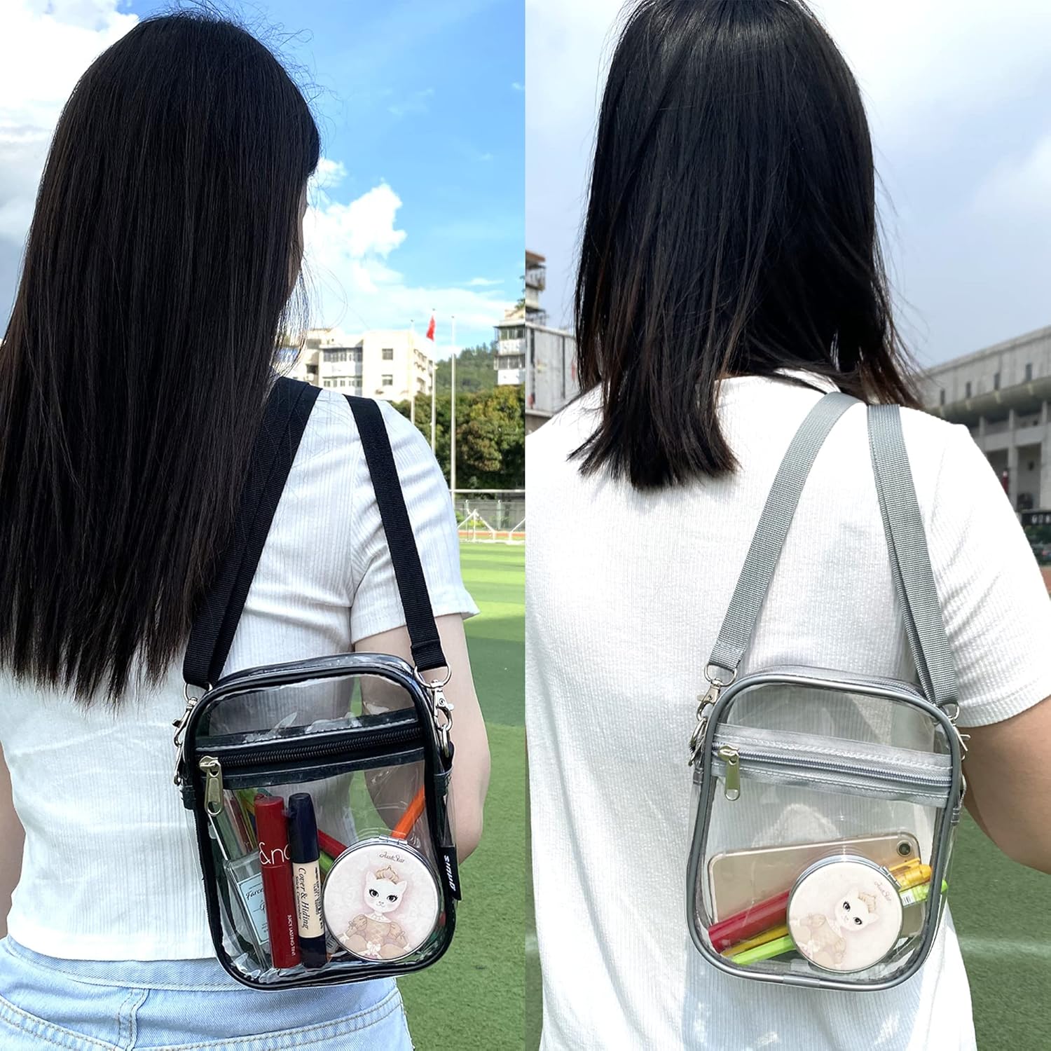 Clear Crossbody Bag, Stadium Approved Clear Purse Bag for Concerts Sports Events β image 4