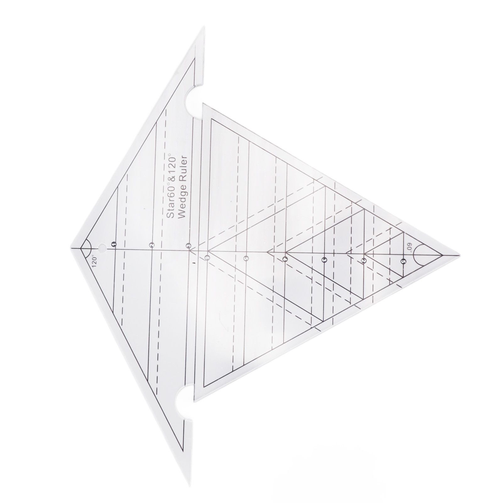 Sewing Wedge Ruler 60 Degree and 120 Degree Acrylic Transparent Precise Scale Reusable Quilting Ruler for DIY Design โ image 6
