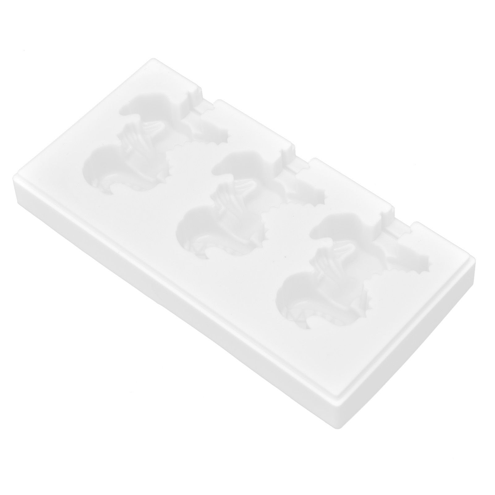 Multi Grid Silicone Ice Bar Mold Heat Resistant Ice Cream Making Mold Kitchen DIY Tool(3Grid Dinosaur Shape ) — image 6