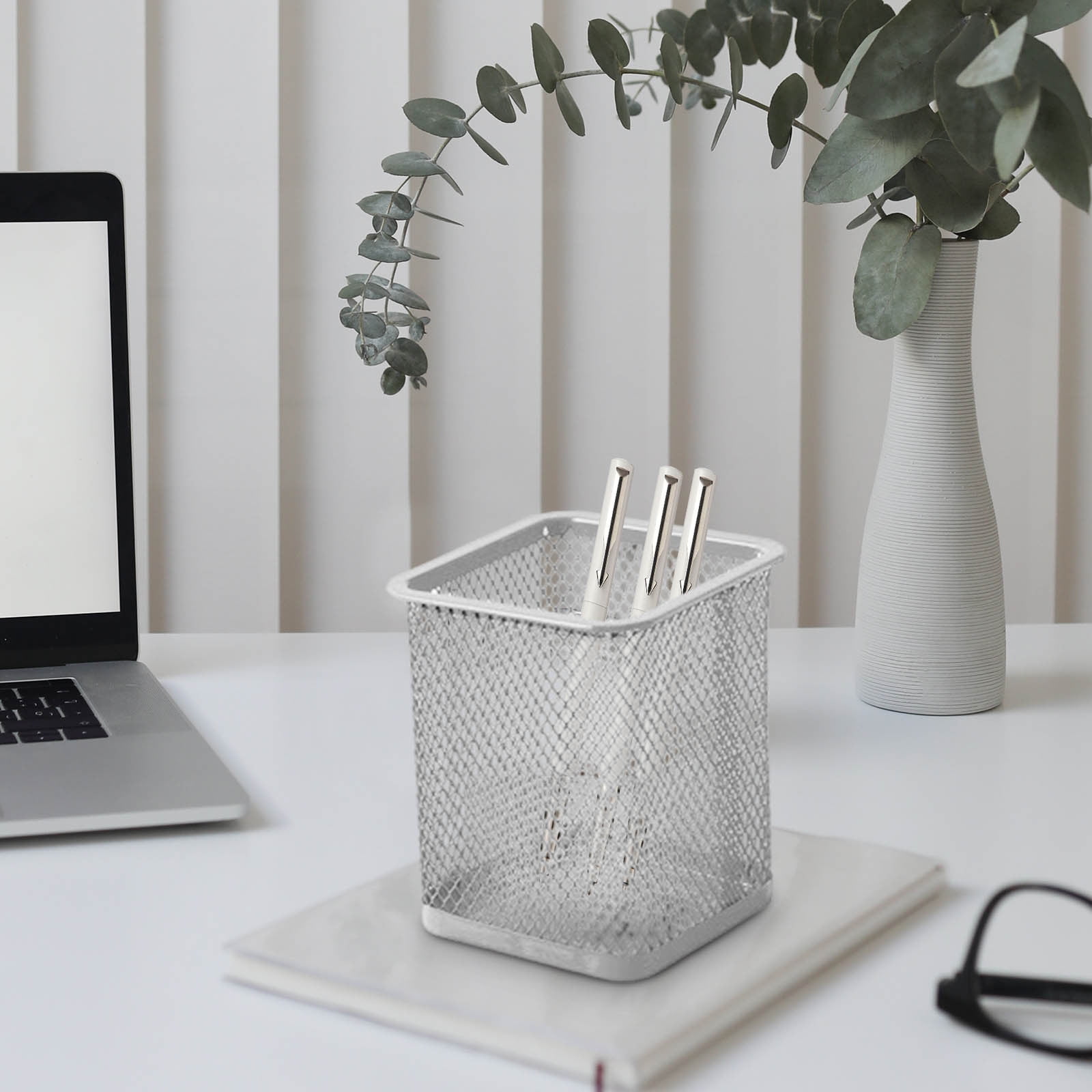 Pen Holder Mesh Pencil Holder Metal Pencil Holders Pen Organizer for Desk Office Pencil Holders, Back to Sch-ool Supplies K — image 3