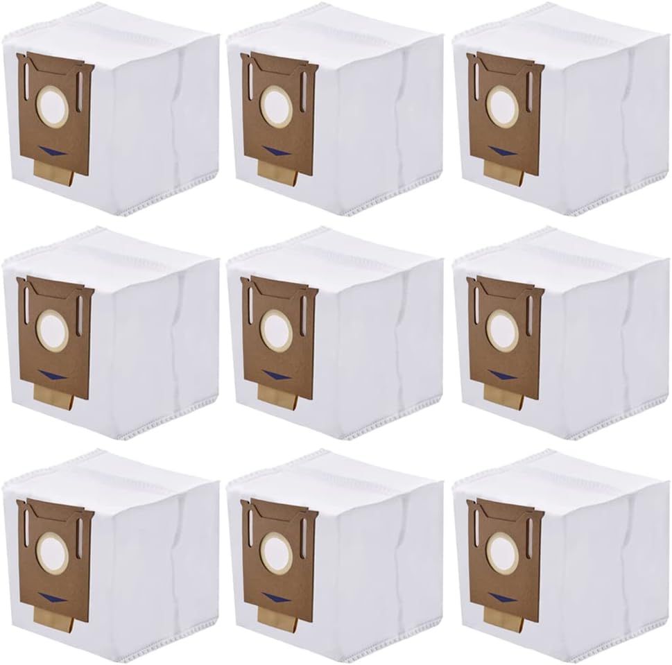 Replacement Disposable Dust Bags Compatible with Ecovacs Deebot T8, T8+, N8+, N8 Pro+, N10 Plus, Robot Vacuums, 9-Pack