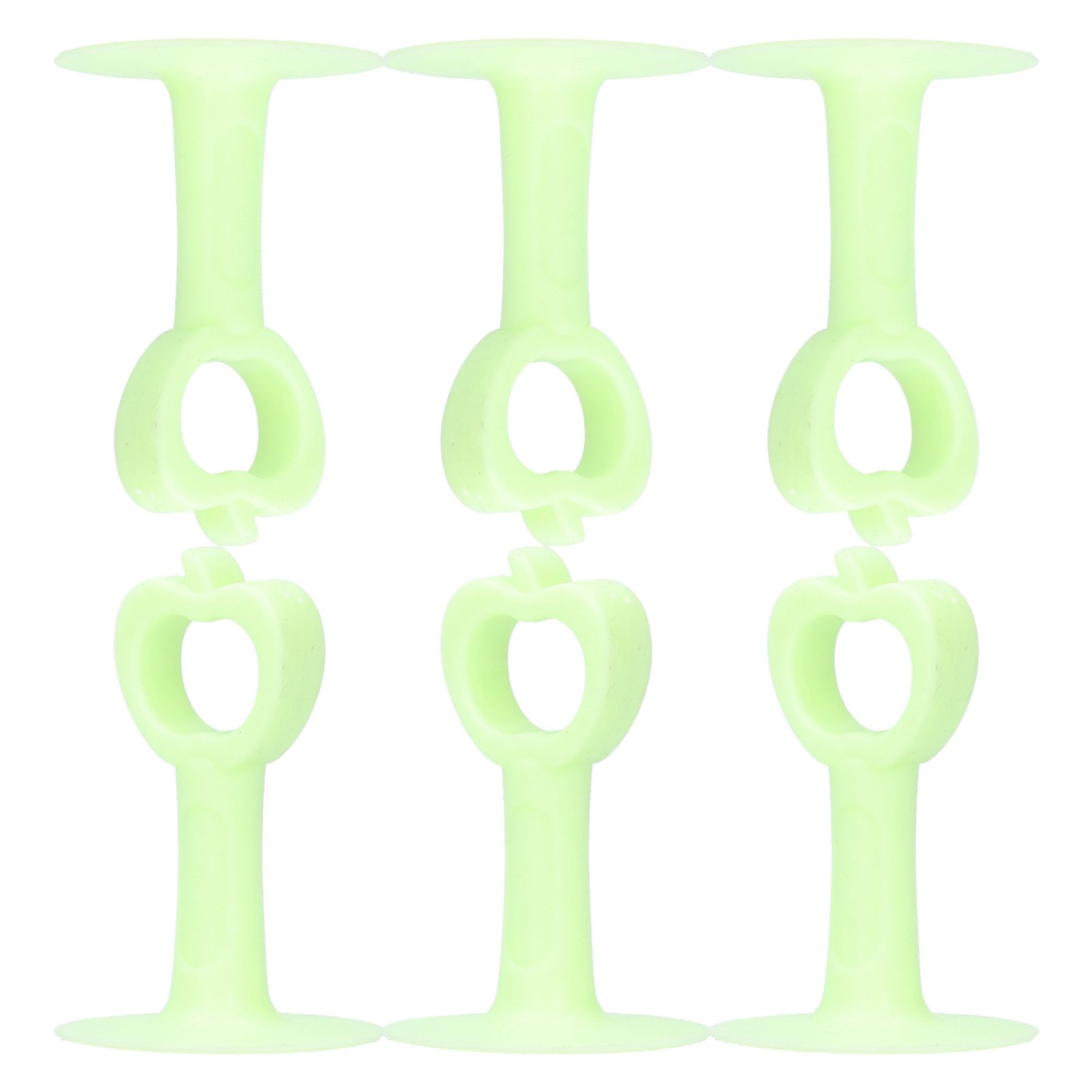 6PCS Door Stopper Anti‑Collision Silicone Wall Protection Home Bathroom Supplies Green — image 5