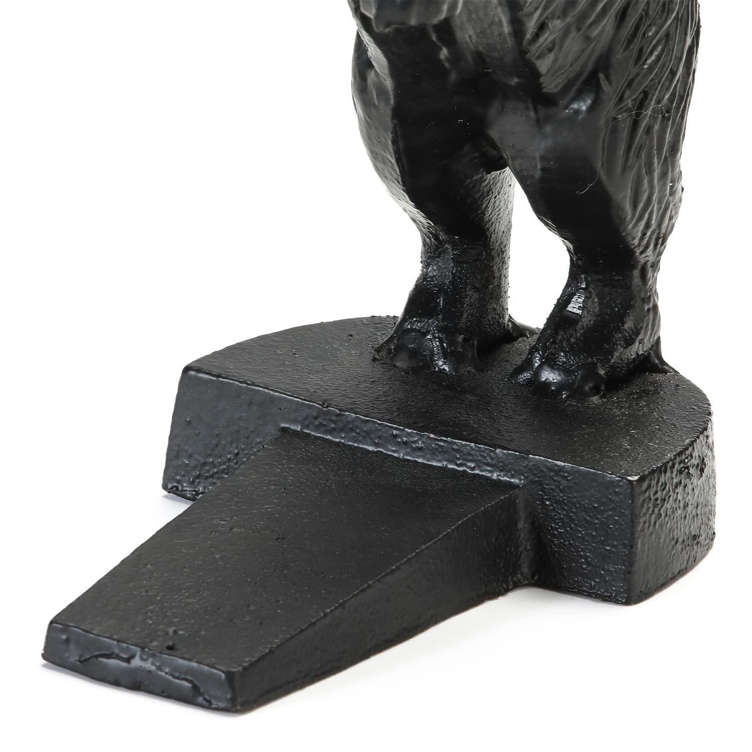 Dog Door Stop Wedge Decorative Cast Iron Door Stopper for Bottom of DoorBig dog door stopper, courtyard garden door stopper(Black) — image 5