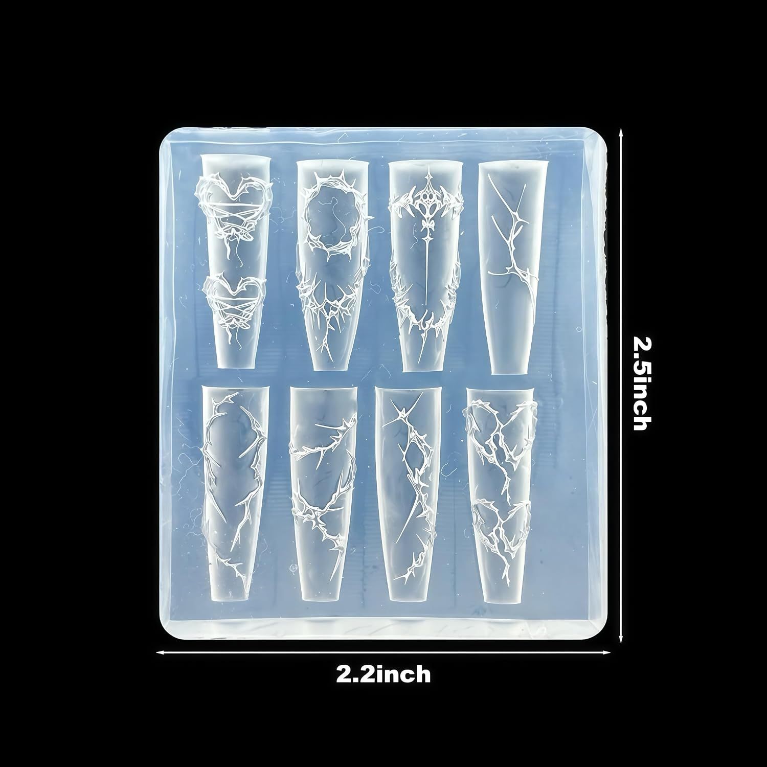 3D Nail Molds Thorns Design, Silicone Tool Art Y2k Decoration — image 2
