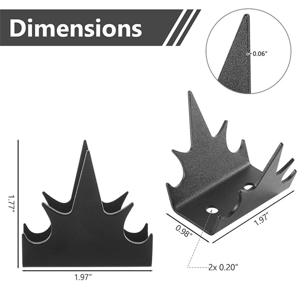 12 Pcs Fence Spikes Security Anti Climb Wall Spikes with Screws Intruder Thief Security Fence Pointed Nails Metal Outdoor Anti Climb Nail for Wall Railing Roof โ image 3