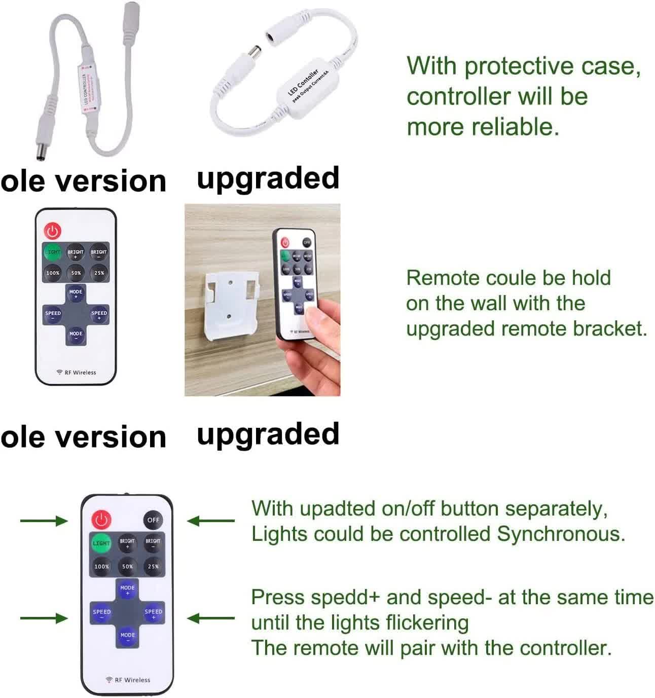 Linkable Under Cabinet LED Lighting 12V Dimmable Puck Lights with Wireless RF Remote Control, Hardwired & Wall Plug in for Kitchen Mood Lighting,Daylight White โ image 4