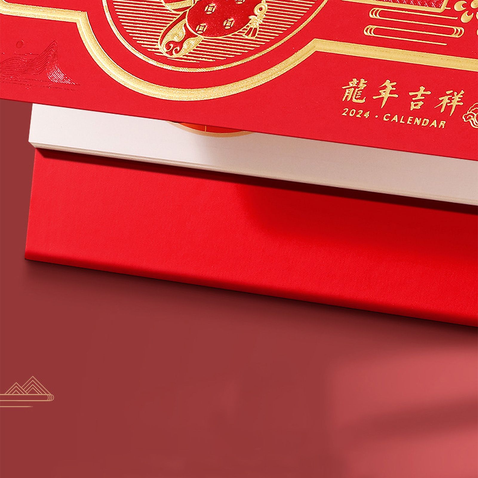 Dragon Year Desk Calendar Freestanding Flip Calendar Chinese New Year Calendar Monthly Desktop Calendar Year of The Dragon Calendar for Home Office — image 4