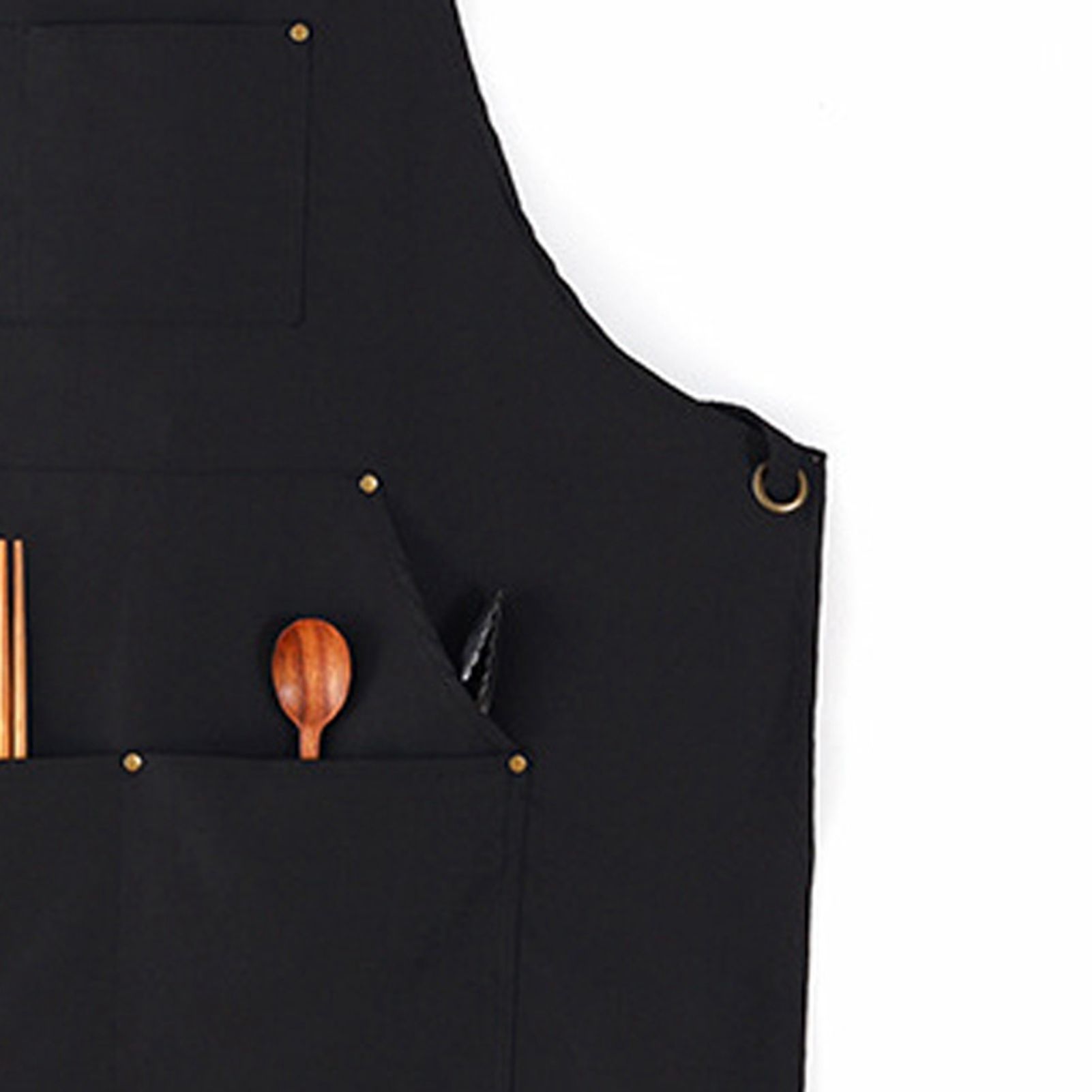 Barbecue Apron Adjustable Waterproof Work Tool Apron with Multiple Pockets Kitchen Apron — image 6
