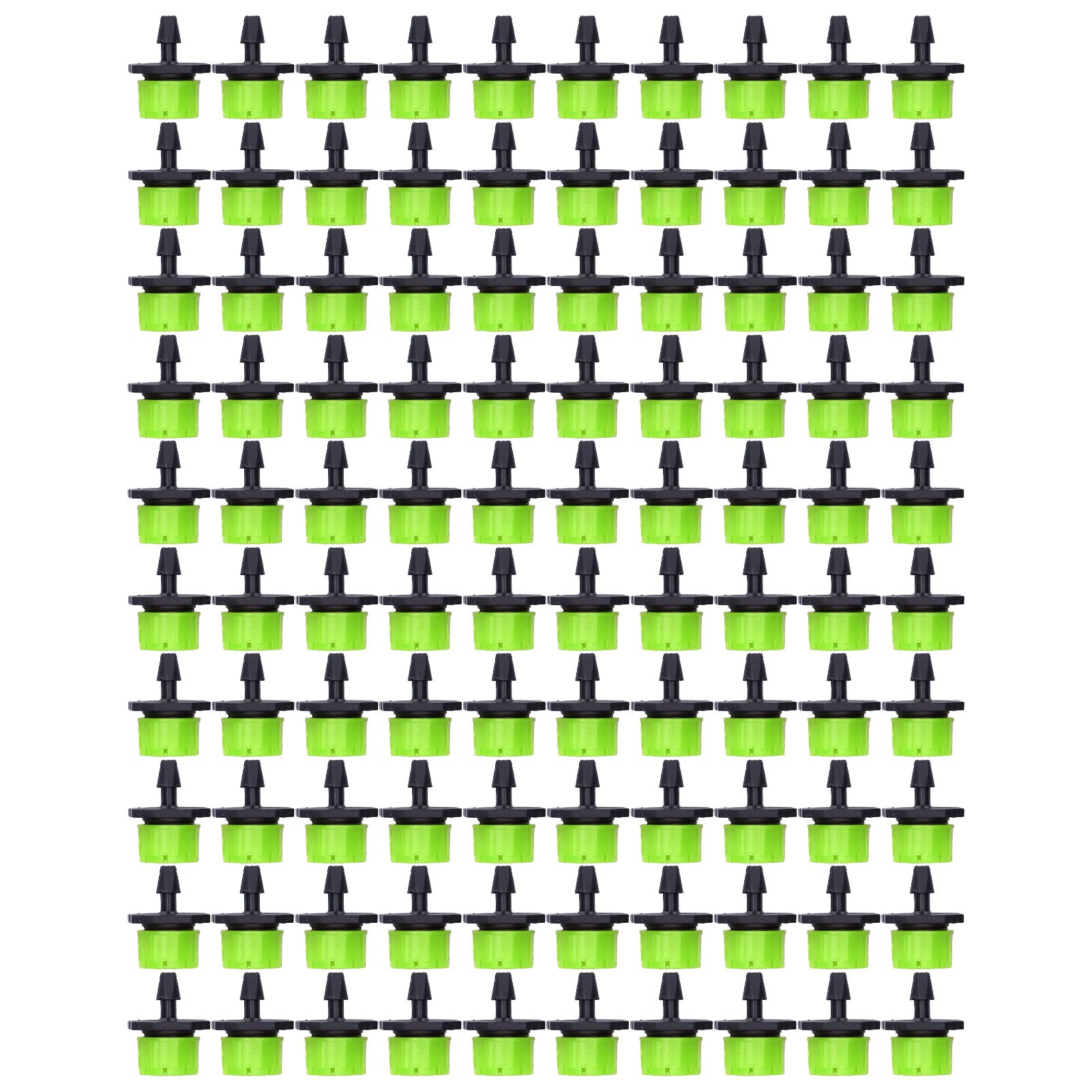 100Pcs 8 Hole Drip Irrigation Emitter Adjustable Drip Irrigation Sprinkler for Garden Greenhouse Courtyard Green — image 4