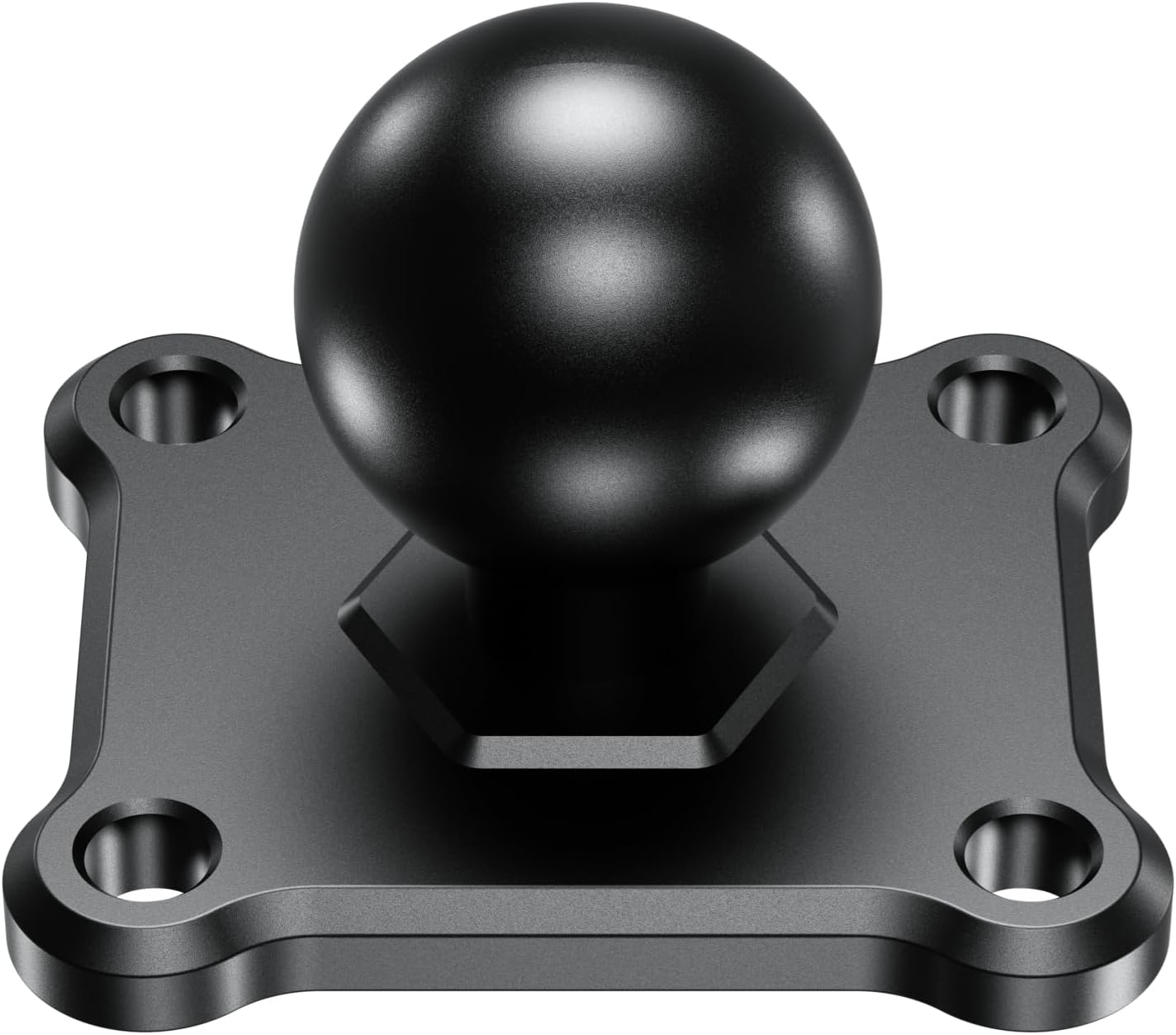 1'' Ball Mount Base with Aluminum Alloy 4-Hole AMPS Square Plate Compatible with RAM Mounts B Size 1 Inch Ball Double Socket Arm โ image 6