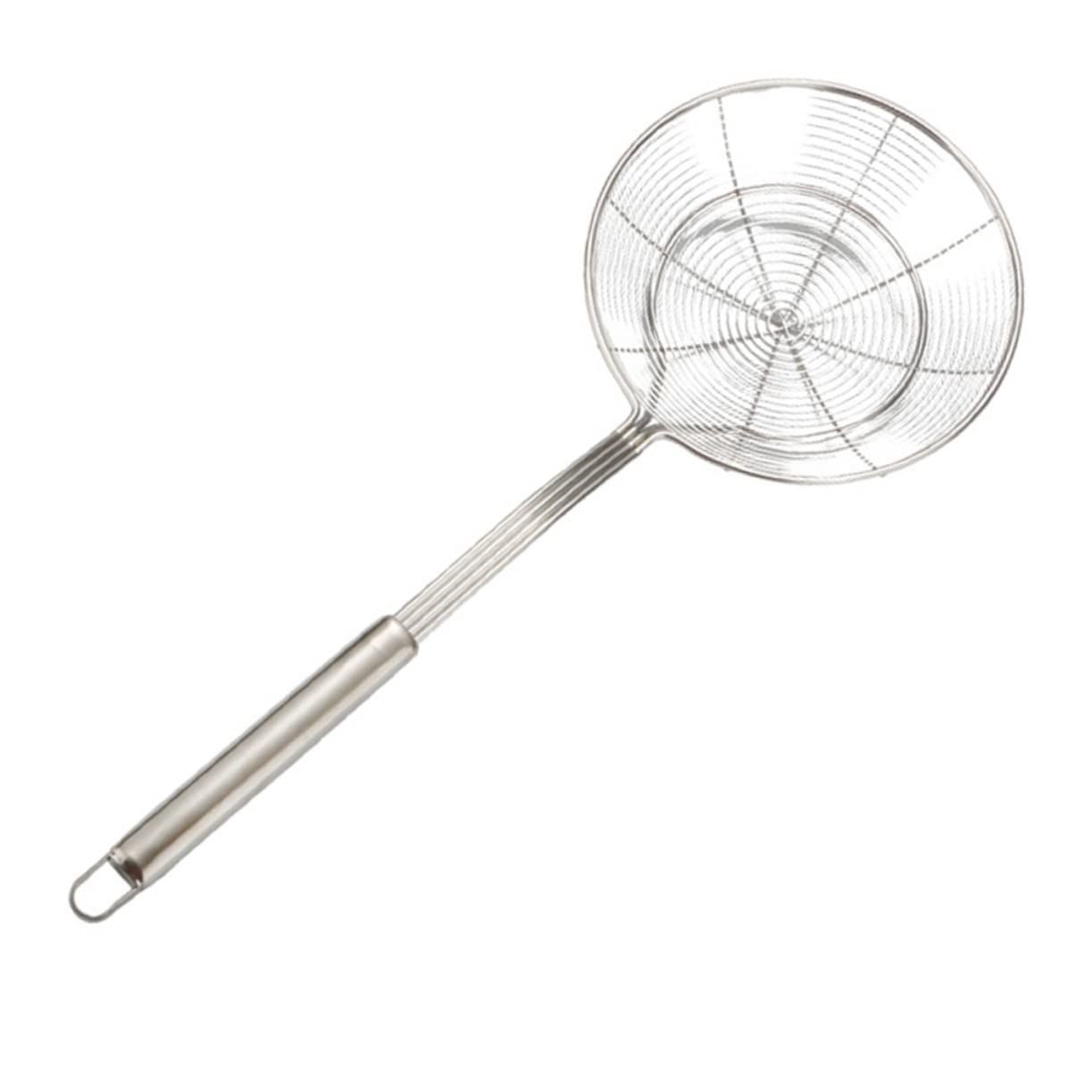Strainer Spoon for Cooking and Frying, 15 Inches Strainer with Handle Stainless Steel Kitchen Utensils Fryer Scoop Strainer Spoon