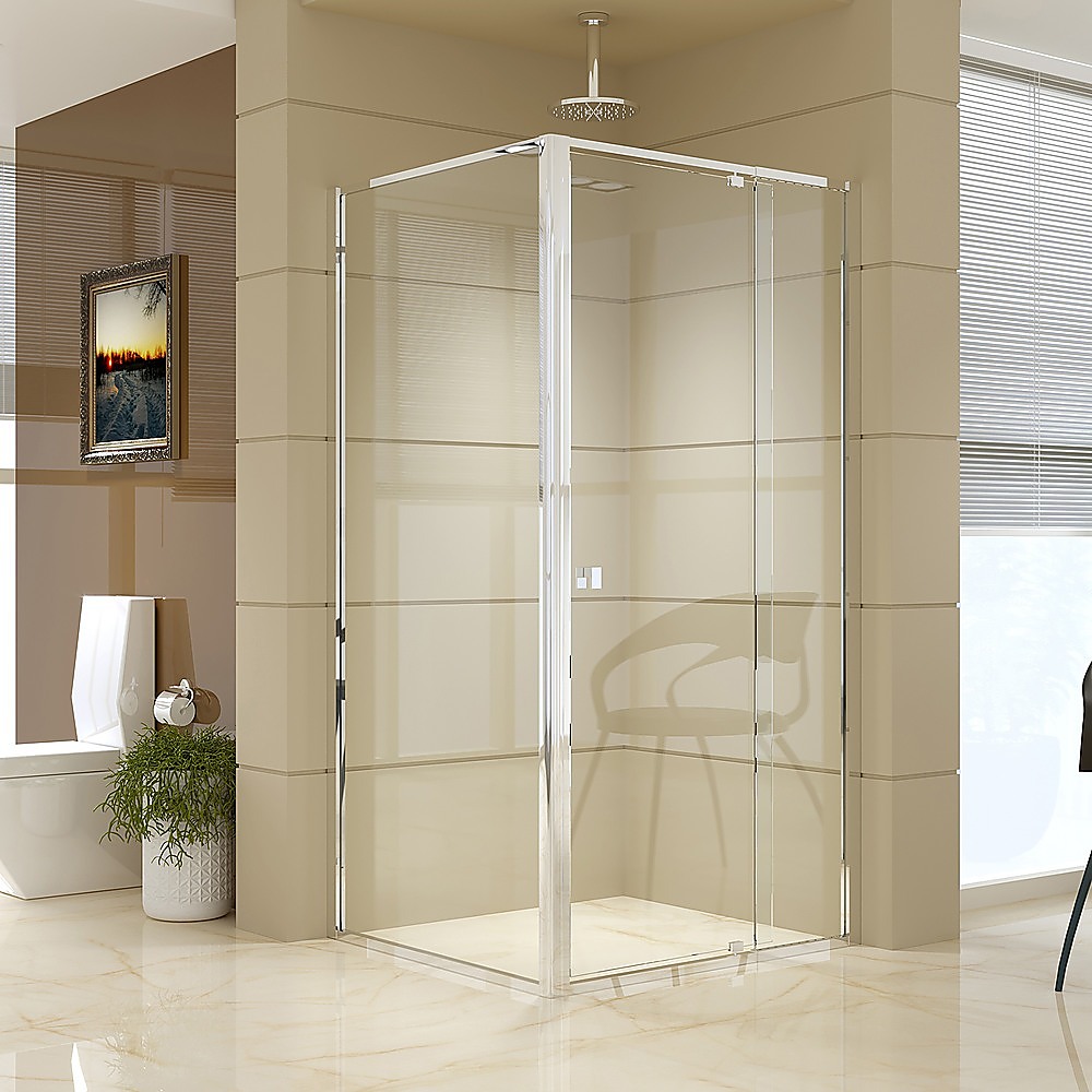 Semi Frameless Shower Screen (98~106)x 195cm & (89~92)x 195cm Side AS/NZS Glass — image 2
