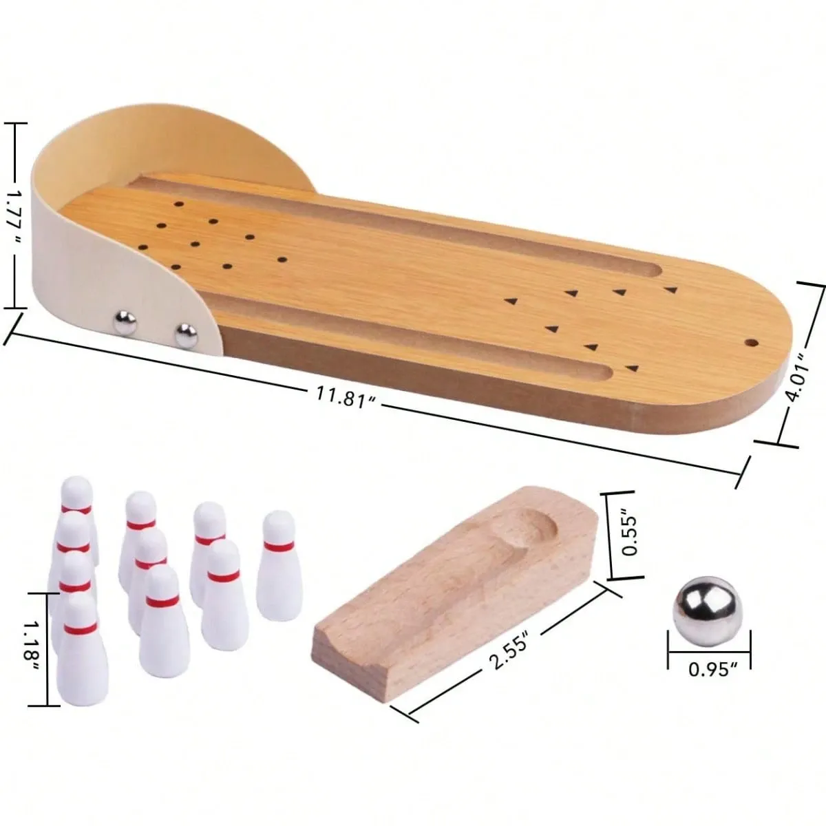 Table Top Mini Game Set Wooden Board Mini Arcade Desktop Shooting Alley Office Desk Stress Relief Gadgets Small Finger Toys Fun Gag Gifts Perfect Valentine's — image 2