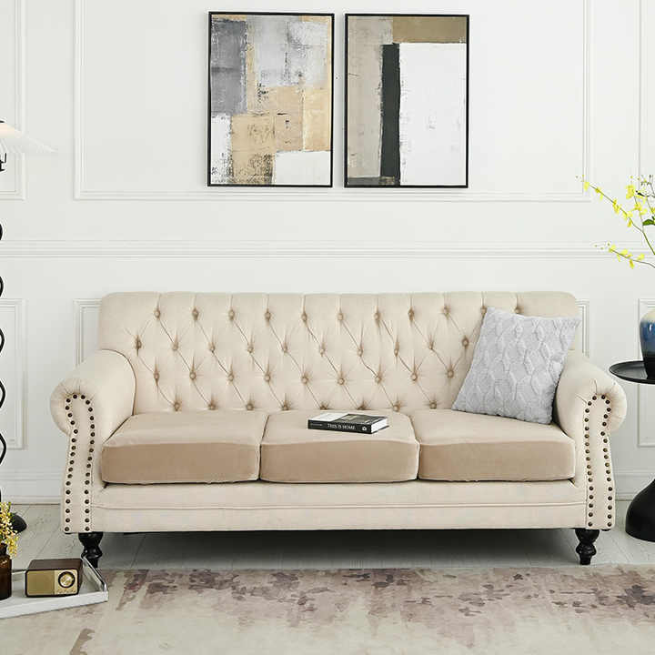 2 Pcs Light Grey Elegant Polyester Sofa Cover - Full Protection Against Cat Scratches & Wear โ image 5