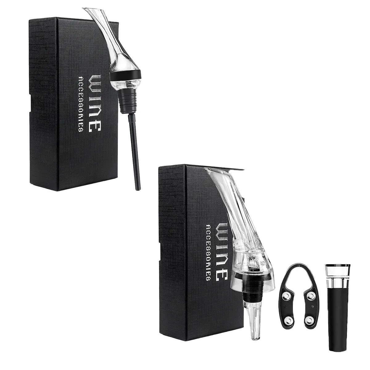 Wine Aerator Pourer with Gift Box Fast Red Wine Air Infusion Single or Three Piece Set - 3-Piece Aerator Set — image 3