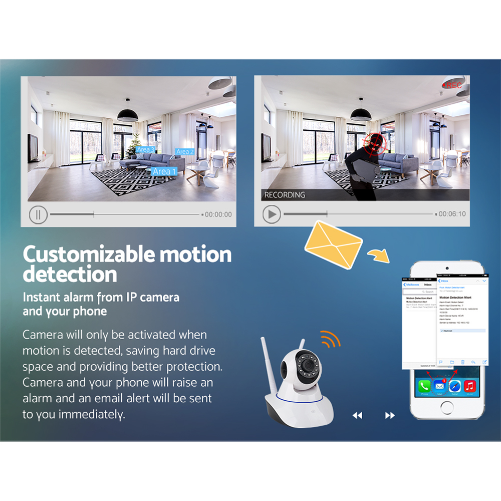 UL-tech 1080P Wireless IP Cameras Security WIFI Cam White — image 6